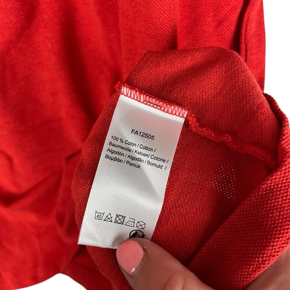Lacoste Classic Fit Red Polo Shirt US XXL FR 7 100% Cotton Made in Peru L1264 - Picture 6 of 7